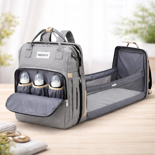 Sac à langer Nidivy – Le sac 2-en-1 qui se transforme en lit pour bébé