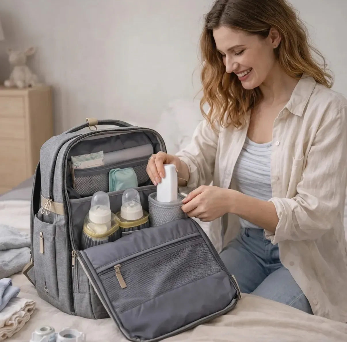 Sac à langer Nidivy – Le sac 2-en-1 qui se transforme en lit pour bébé